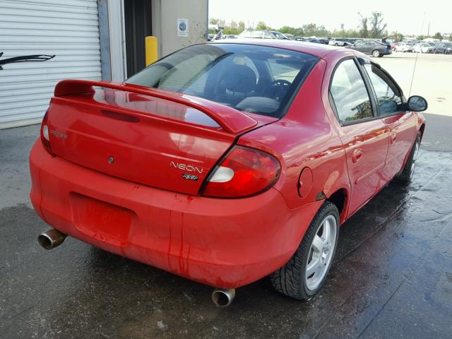 1B3ES56C02D614154 - 2002 DODGE NEON ES RED photo 4