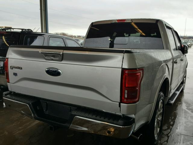 1FTEW1CG4GKD29124 - 2016 FORD F150 SUPER SILVER photo 4
