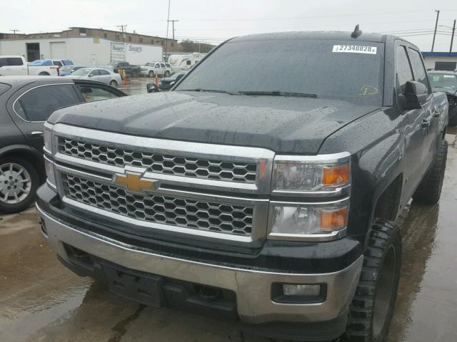 3GCUKREC2FG174272 - 2015 CHEVROLET SILVERADO BLACK photo 2