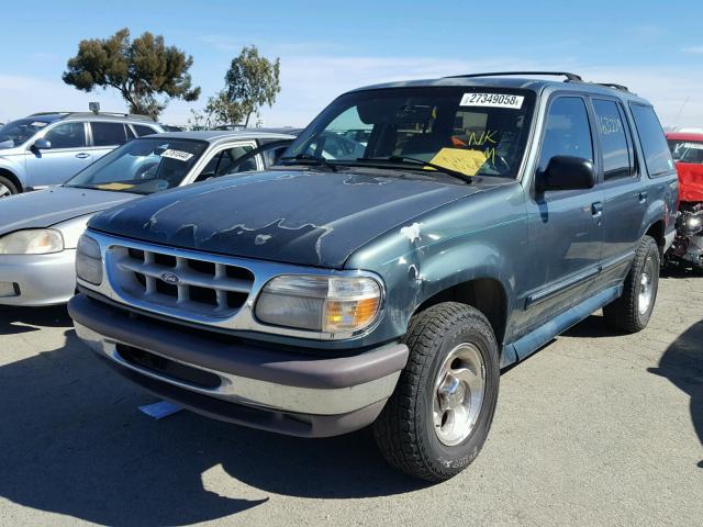 1FMDU34XXTZB22293 - 1996 FORD EXPLORER GREEN photo 2