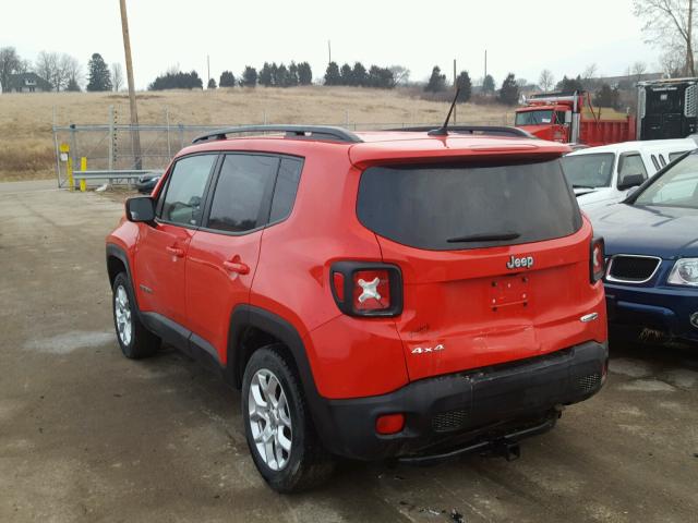 ZACCJBBB4HPE60613 - 2017 JEEP RENEGADE L RED photo 3