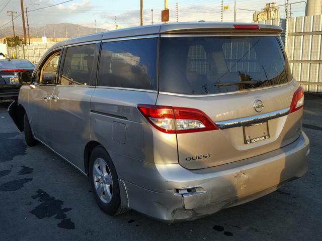 JN8AE2KP2C9050074 - 2012 NISSAN QUEST GOLD photo 3