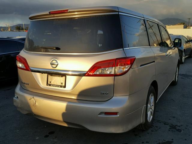 JN8AE2KP2C9050074 - 2012 NISSAN QUEST GOLD photo 4