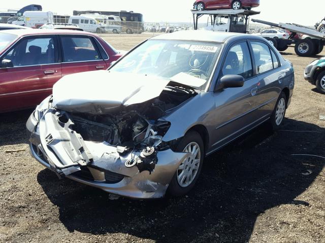 2HGES16694H573029 - 2004 HONDA CIVIC LX GRAY photo 2