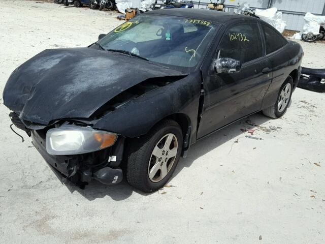 1G1JF12F837134088 - 2003 CHEVROLET CAVALIER L BLACK photo 2