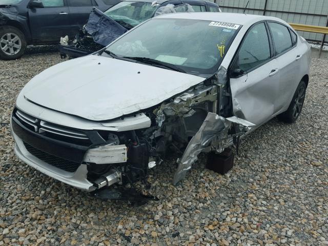 1C3CDFBH3DD134236 - 2013 DODGE DART SXT SILVER photo 2