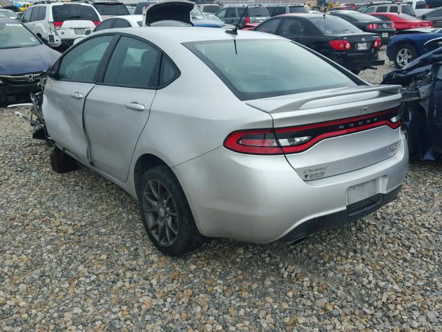 1C3CDFBH3DD134236 - 2013 DODGE DART SXT SILVER photo 3