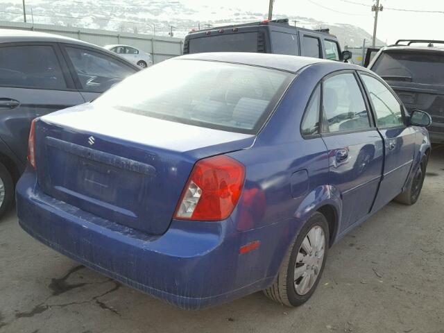 KL5JD52Z64K067378 - 2004 SUZUKI FORENZA S BLUE photo 4