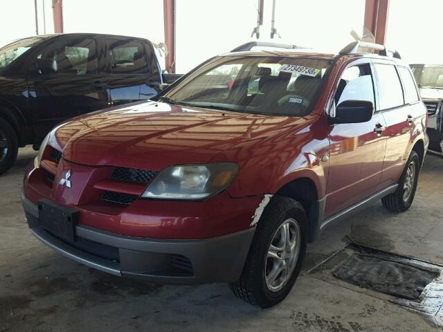 JA4LZ31G63U101938 - 2003 MITSUBISHI OUTLANDER RED photo 2