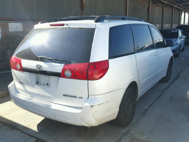 5TDZA23C16S407675 - 2006 TOYOTA SIENNA CE WHITE photo 4