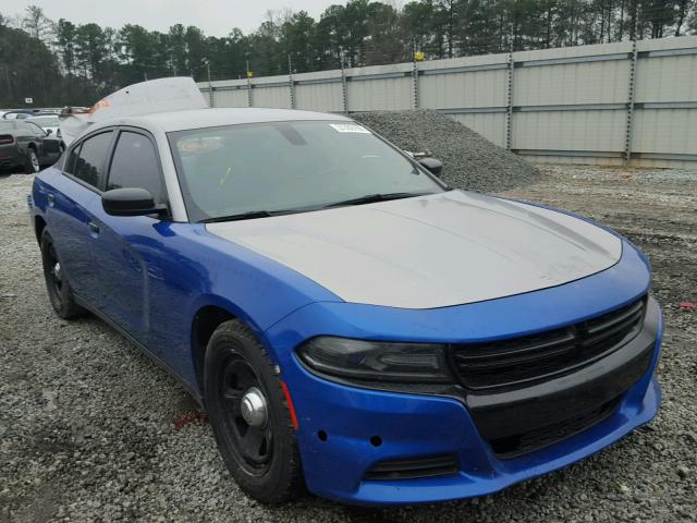 2C3CDXAT5FH928124 - 2015 DODGE CHARGER PO BLUE photo 1