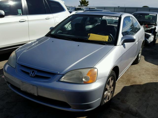 1HGEM229X3L045789 - 2003 HONDA CIVIC EX SILVER photo 2