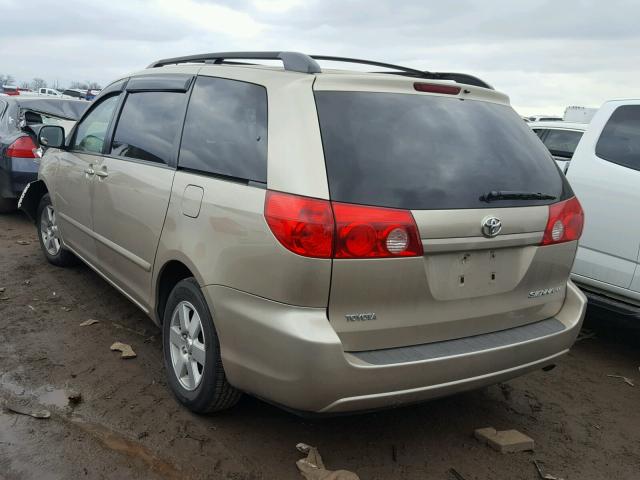 5TDZK23C59S254543 - 2009 TOYOTA SIENNA CE TAN photo 3