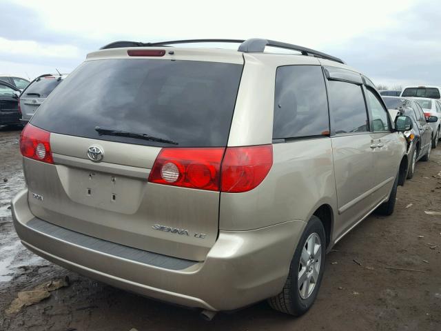 5TDZK23C59S254543 - 2009 TOYOTA SIENNA CE TAN photo 4