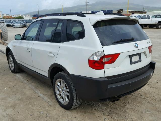WBXPA73444WB24865 - 2004 BMW X3 2.5I WHITE photo 3