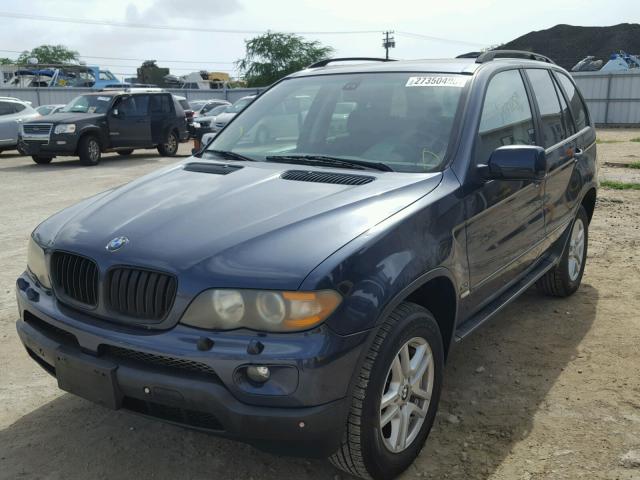 5UXFA13594LU20847 - 2004 BMW X5 3.0I BLUE photo 2