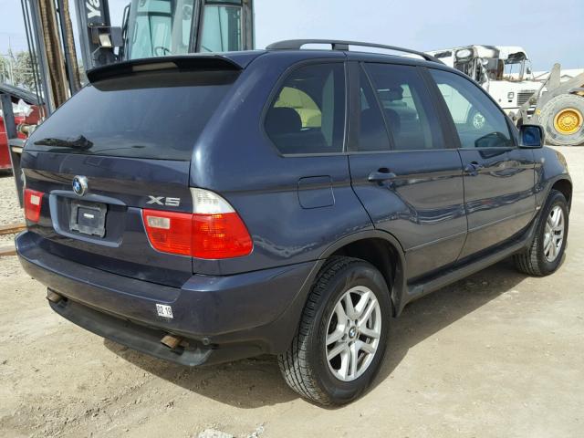 5UXFA13594LU20847 - 2004 BMW X5 3.0I BLUE photo 4