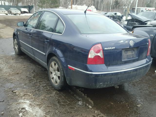 WVWRH63BX3P102336 - 2003 VOLKSWAGEN PASSAT GLX BLUE photo 3