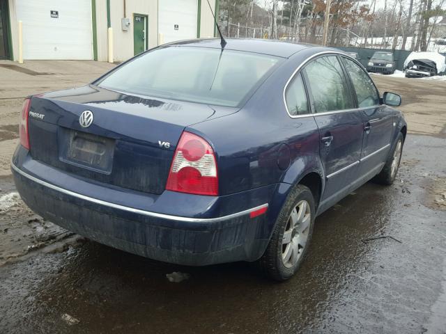 WVWRH63BX3P102336 - 2003 VOLKSWAGEN PASSAT GLX BLUE photo 4