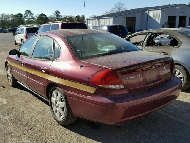 1FAFP53U55A159640 - 2005 FORD TAURUS SE MAROON photo 3