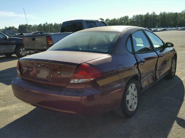 1FAFP53U55A159640 - 2005 FORD TAURUS SE MAROON photo 4