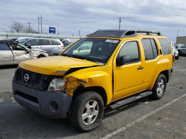 5N1AN08U87C508461 - 2007 NISSAN XTERRA OFF YELLOW photo 2