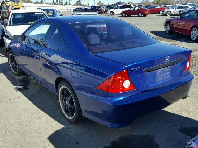 1HGEM22114L039715 - 2004 HONDA CIVIC DX V BLUE photo 3