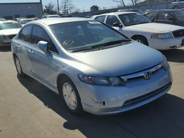 JHMFA36267S005749 - 2007 HONDA CIVIC HYBR SILVER photo 1