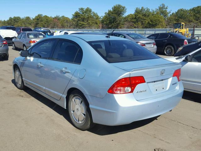 JHMFA36267S005749 - 2007 HONDA CIVIC HYBR SILVER photo 3