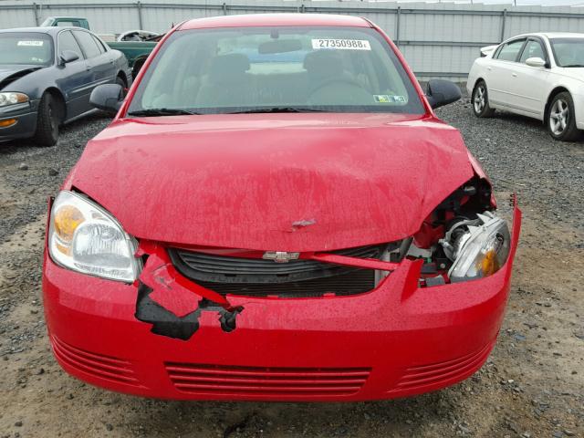 1G1AK58F487123672 - 2008 CHEVROLET COBALT LS RED photo 9