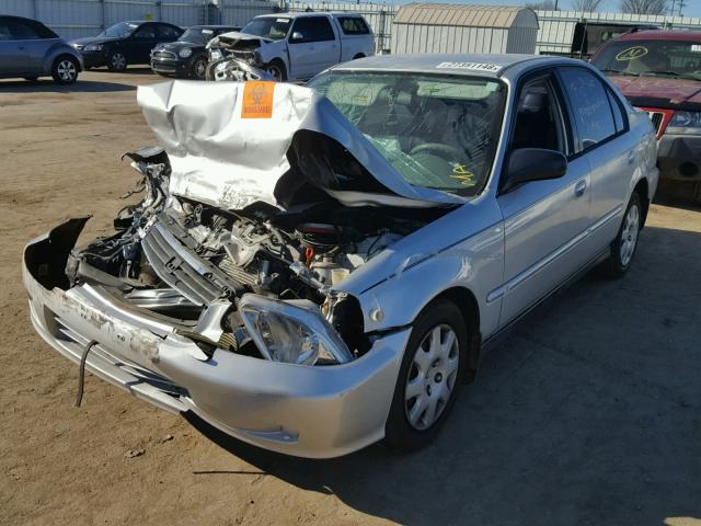 2HGEJ6616YH548440 - 2000 HONDA CIVIC BASE SILVER photo 2