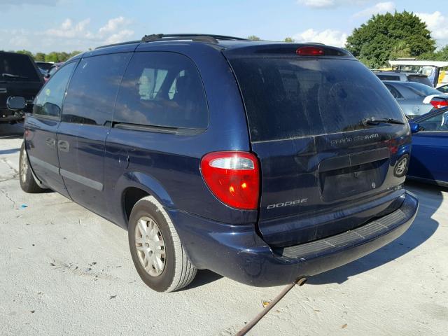 1D4GP24R16B685916 - 2006 DODGE GRAND CARA BLUE photo 3