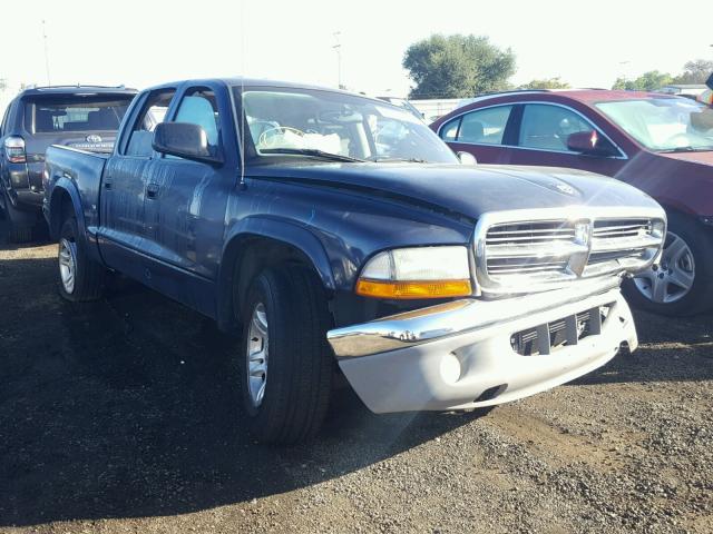 1B7HL48N22S607414 - 2002 DODGE DAKOTA QUA BLUE photo 1