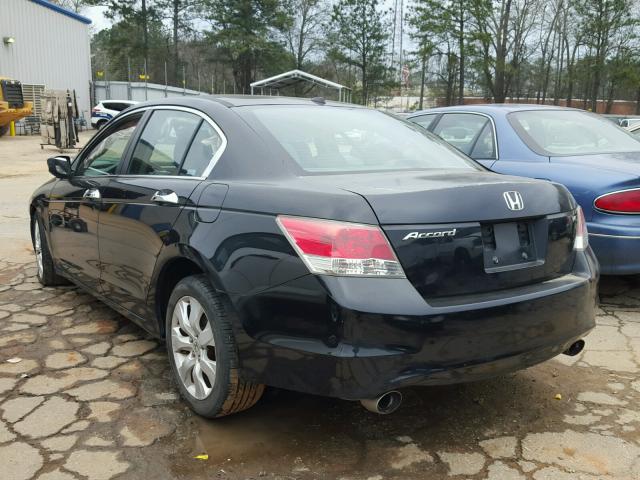 1HGCP36818A069780 - 2008 HONDA ACCORD EXL BLACK photo 3