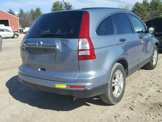 5J6RE3H56AL021469 - 2010 HONDA CR-V EX BLUE photo 4