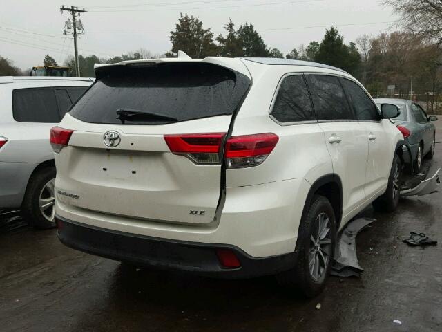 5TDKZRFH1HS523536 - 2017 TOYOTA HIGHLANDER WHITE photo 4