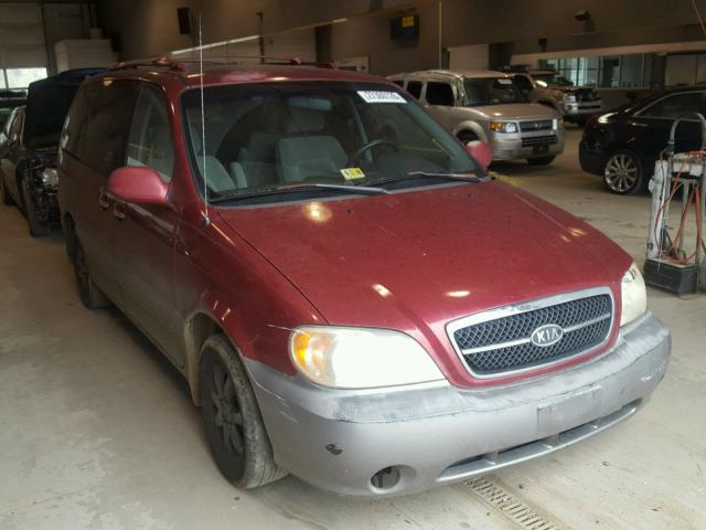 KNDUP132256692329 - 2005 KIA SEDONA EX BURGUNDY photo 1