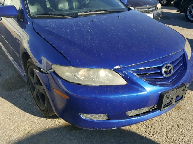 1YVHP84D055M38824 - 2005 MAZDA 6 S BLUE photo 9