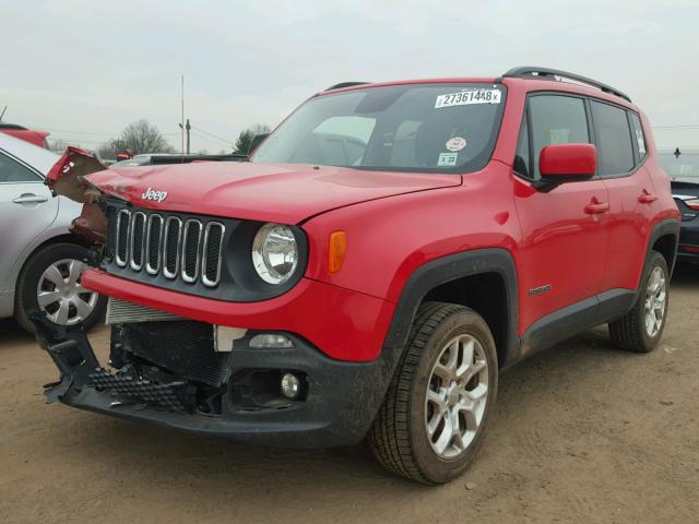 ZACCJBBT2FPC43180 - 2015 JEEP RENEGADE L RED photo 2