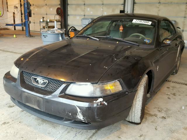1FAFP40441F119822 - 2001 FORD MUSTANG BLACK photo 2