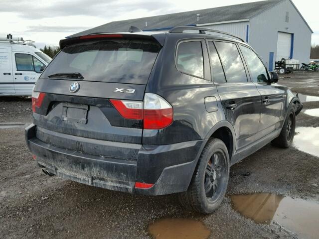 WBXPC93418WE78788 - 2008 BMW X3 3.0SI BLACK photo 4