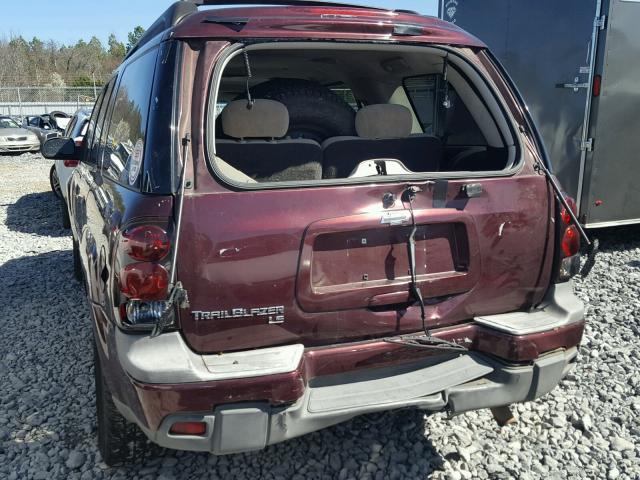 1GNET16SX66121563 - 2006 CHEVROLET TRAILBLAZE BURGUNDY photo 9