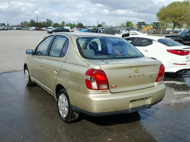 JTDBT123020222697 - 2002 TOYOTA ECHO GOLD photo 3