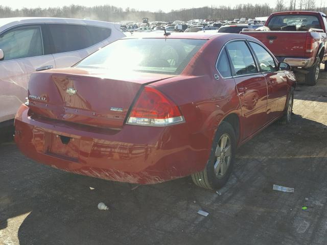 2G1WT58K579379431 - 2007 CHEVROLET IMPALA LT RED photo 4