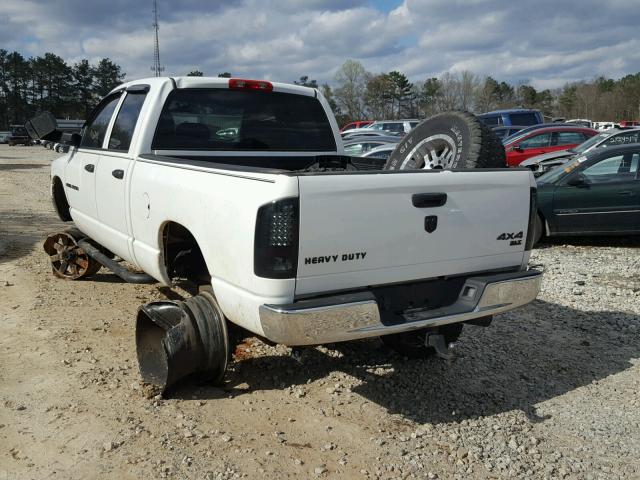 3D7KS28C75G763591 - 2005 DODGE RAM 2500 S WHITE photo 3