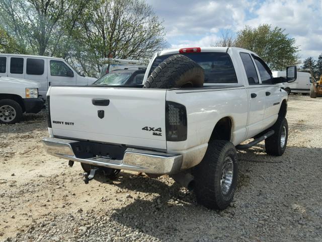 3D7KS28C75G763591 - 2005 DODGE RAM 2500 S WHITE photo 4