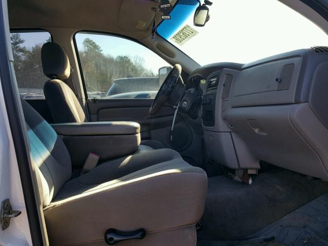 3D7KS28C75G763591 - 2005 DODGE RAM 2500 S WHITE photo 5