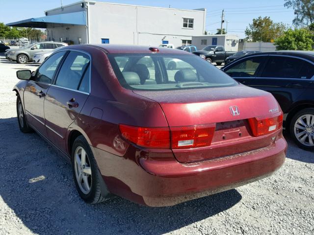 1HGCM56835A043312 - 2005 HONDA ACCORD EX RED photo 3