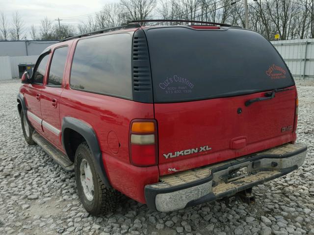 3GKFK16Z22G278398 - 2002 GMC YUKON XL K RED photo 3