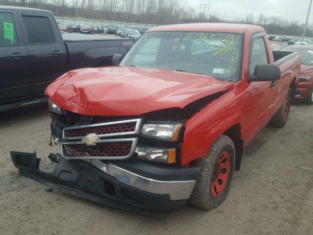 3GCEC14X26G270667 - 2006 CHEVROLET SILVERADO RED photo 2